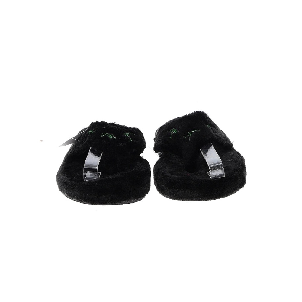 Capelli of New York Black Kids Fluffy Slippers